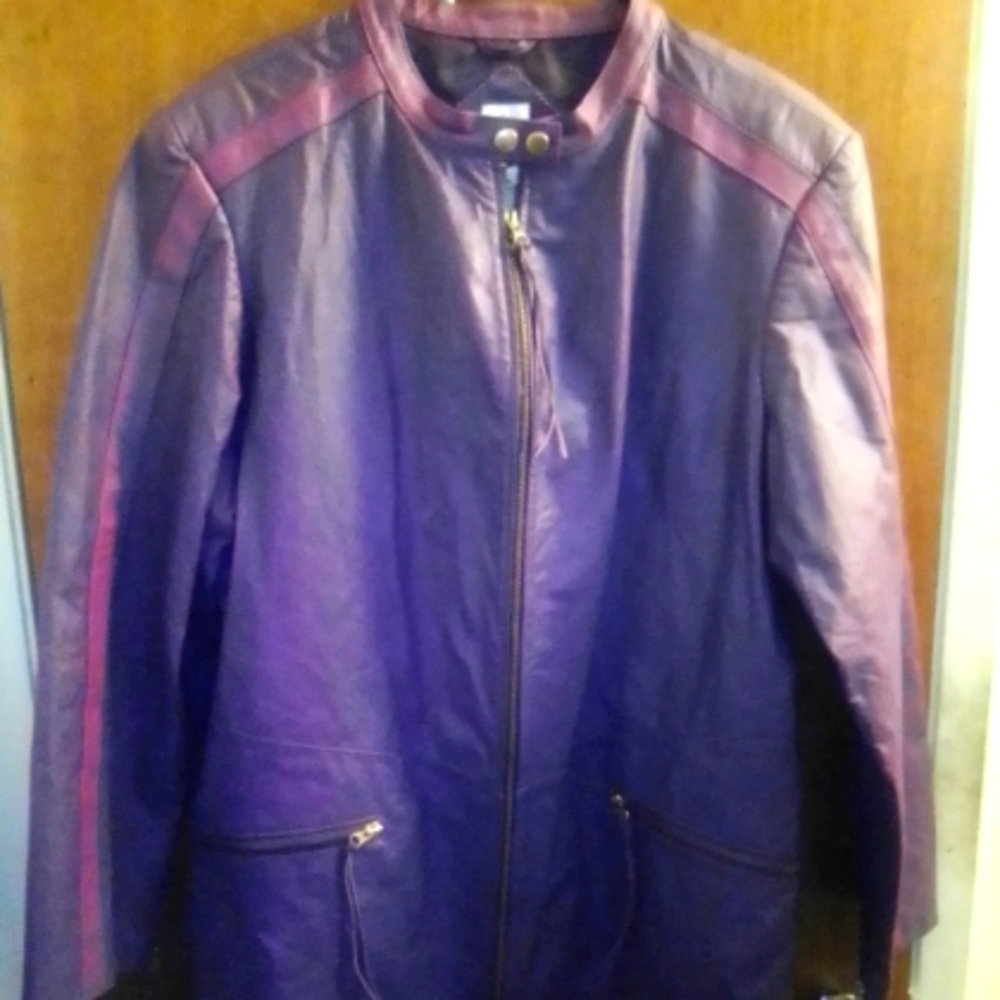 Roamans genuine leather Moto jacket